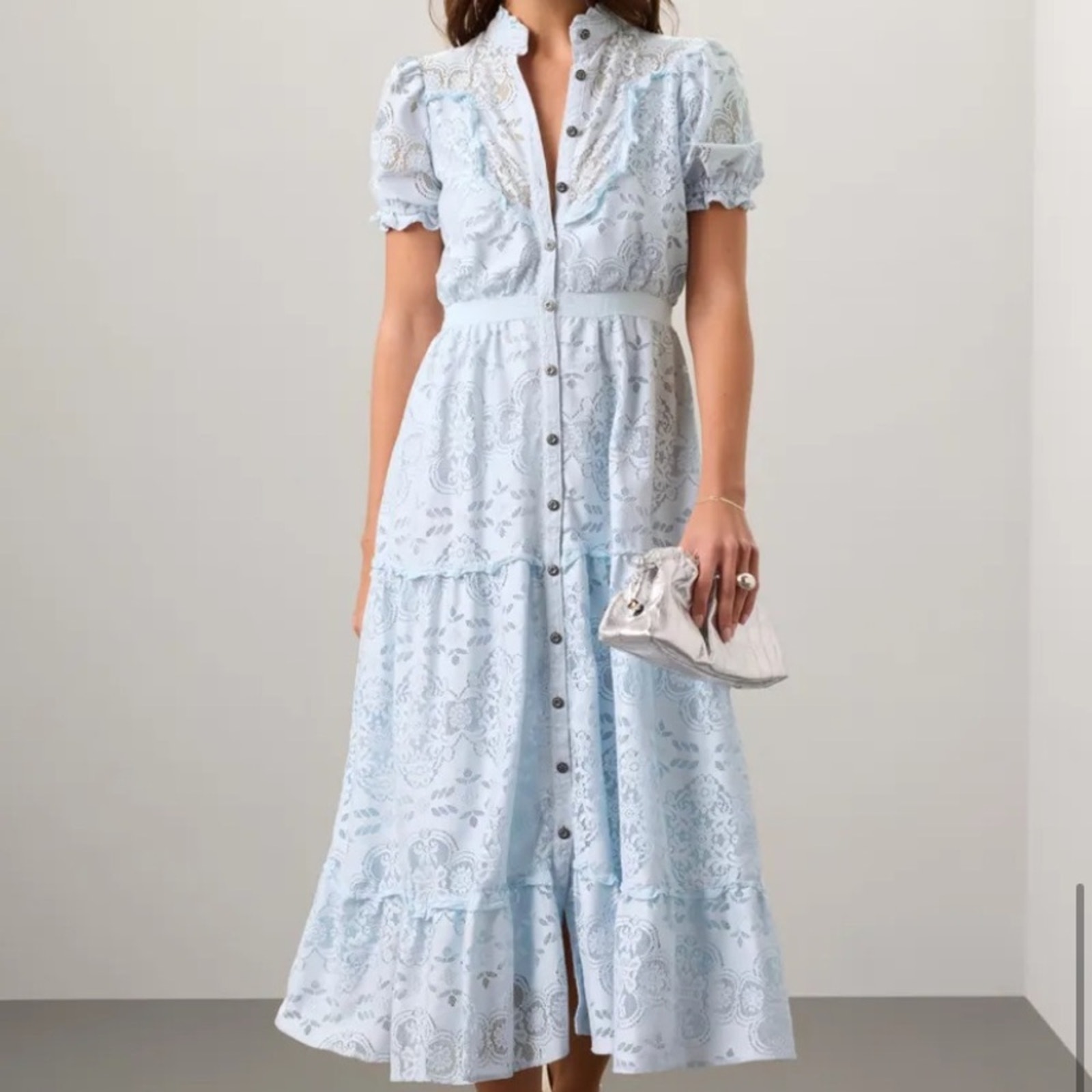 Pamela Love Blue Lace Victorian Uress Size S